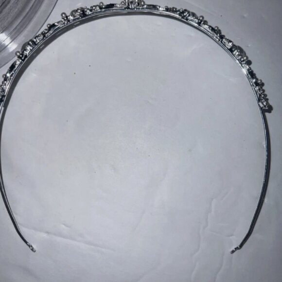 Pearl Swarovski Crystal Bridal Tiara 925 Silver Head Piece - Picture 5 of 5